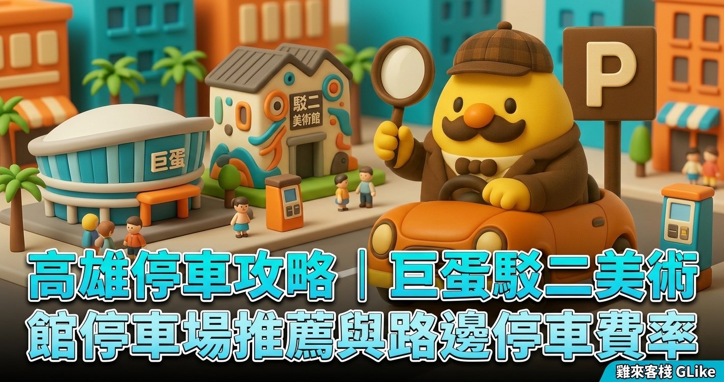 高雄停車攻略｜巨蛋、駁二、美術館周邊停車場推薦與路邊停車費率整理