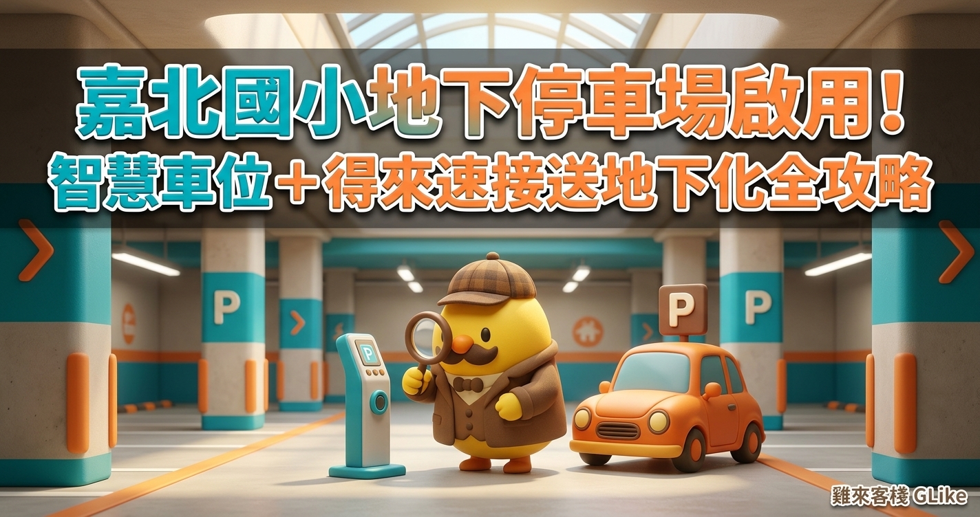 嘉北國小地下停車場啟用！218 席智慧車位＋得來速接送地下化全攻略 2026