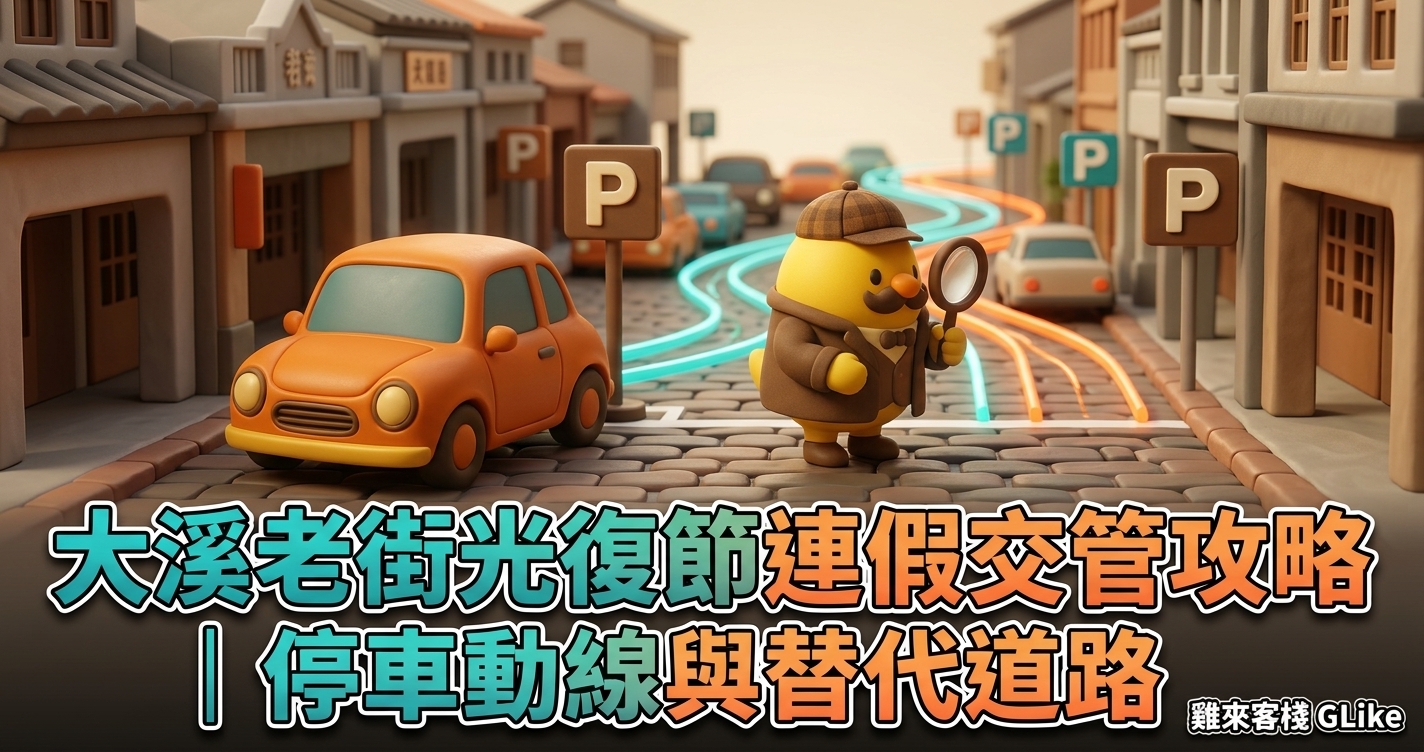 大溪老街光復節連假交管攻略 2026｜10/24-26 禁轉路段、橋頭停車場動線與北橫替代道路