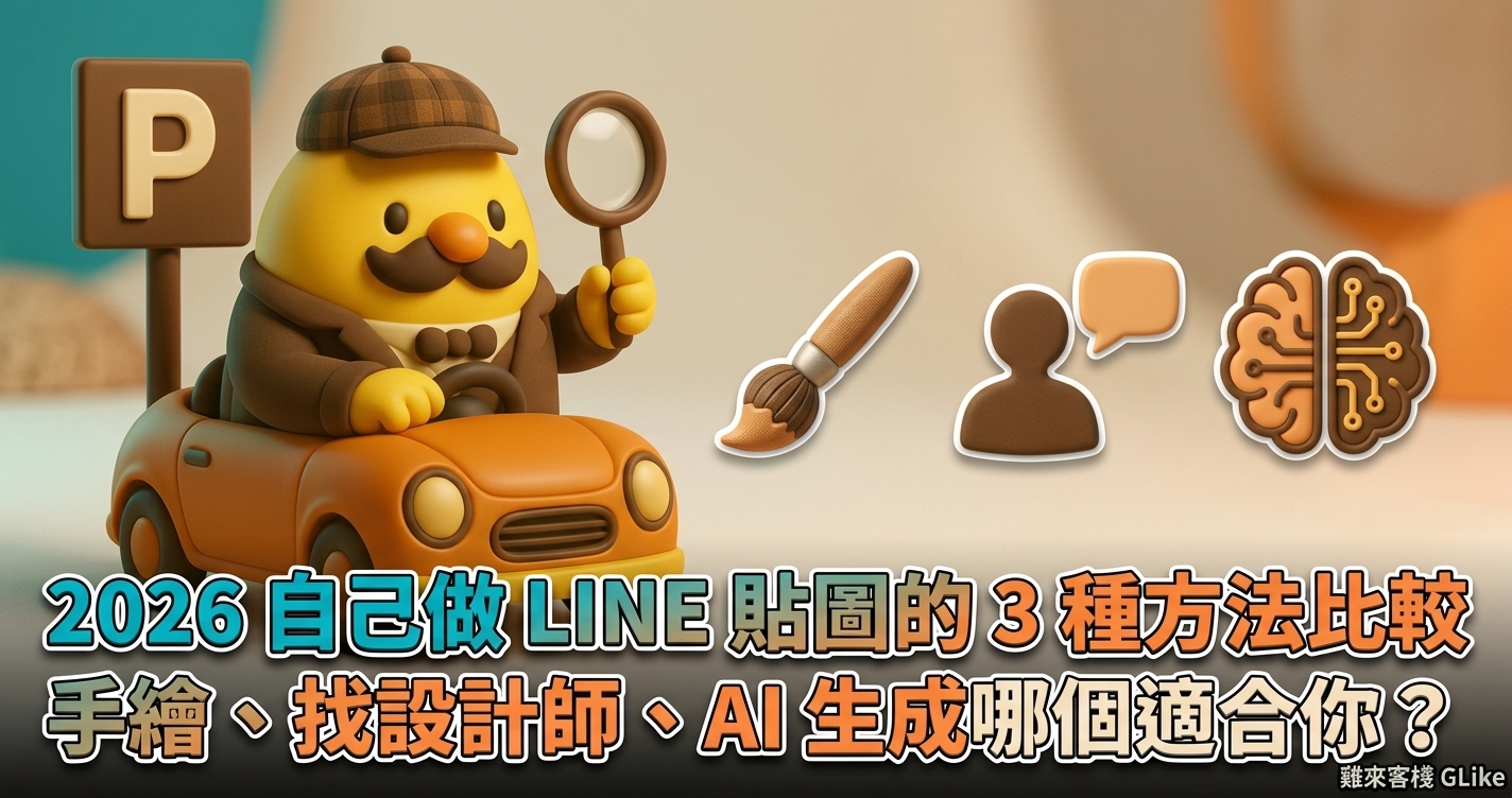 2026 自己做 LINE 貼圖的 3 種方法比較｜手繪、找設計師、AI 生成哪個適合你？