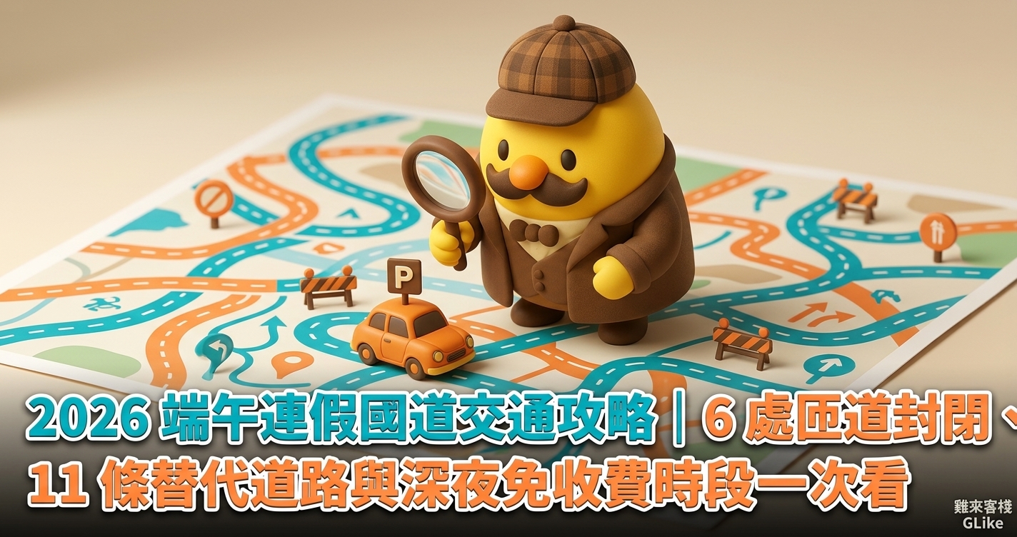 2026 端午連假國道交通攻略｜6 處匝道封閉、11 條替代道路與深夜免收費時段一次看