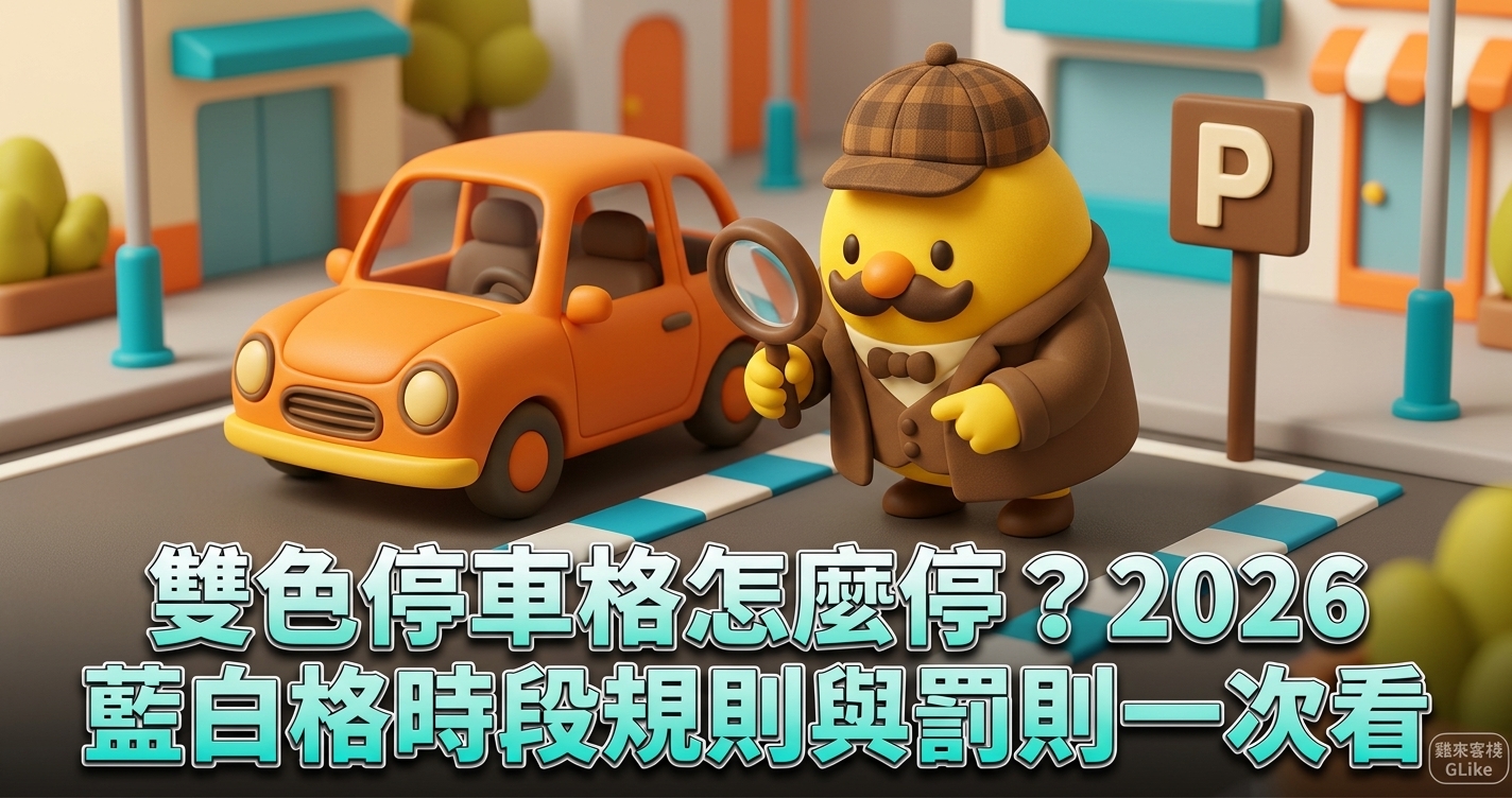 雙色停車格怎麼停？2026 藍白格時段規則與罰則一次看