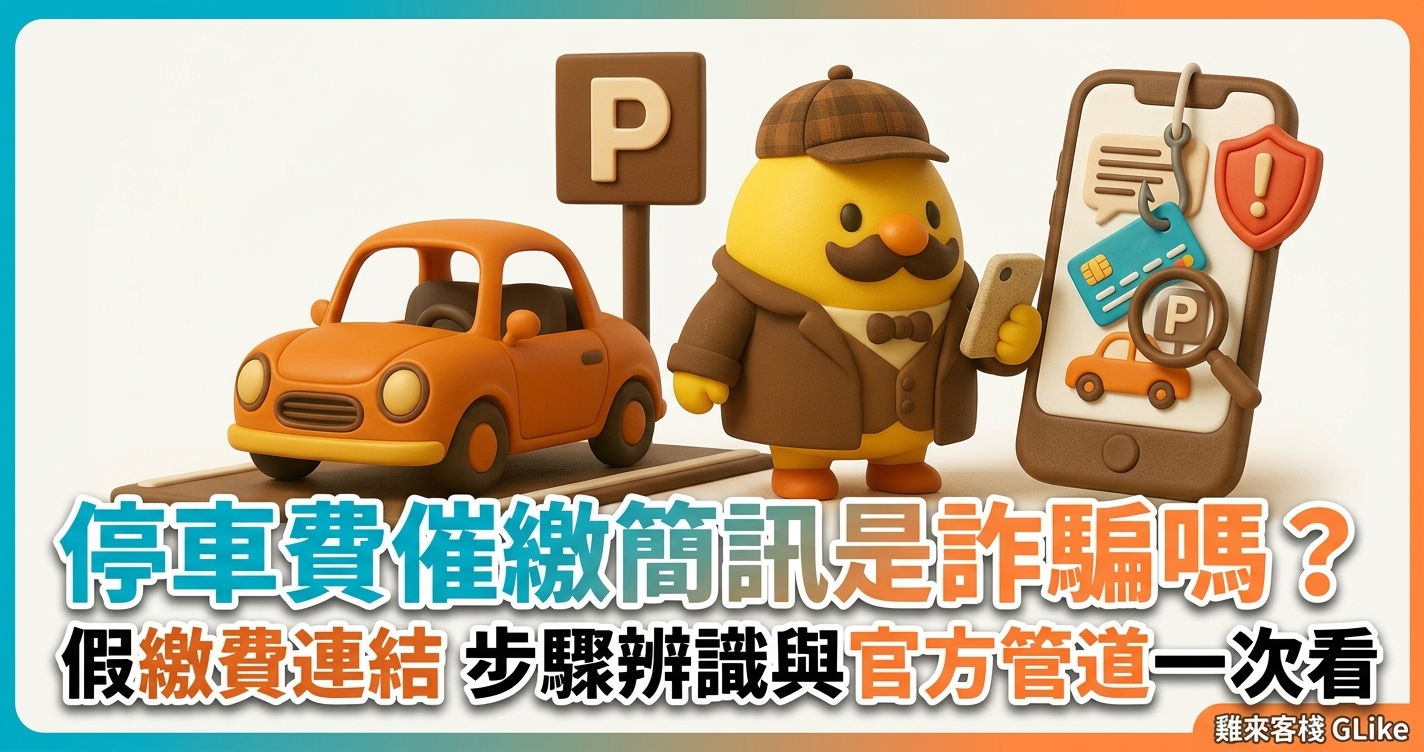 停車費催繳簡訊是詐騙嗎？2026 假繳費連結 3 步驟辨識與官方管道一次看
