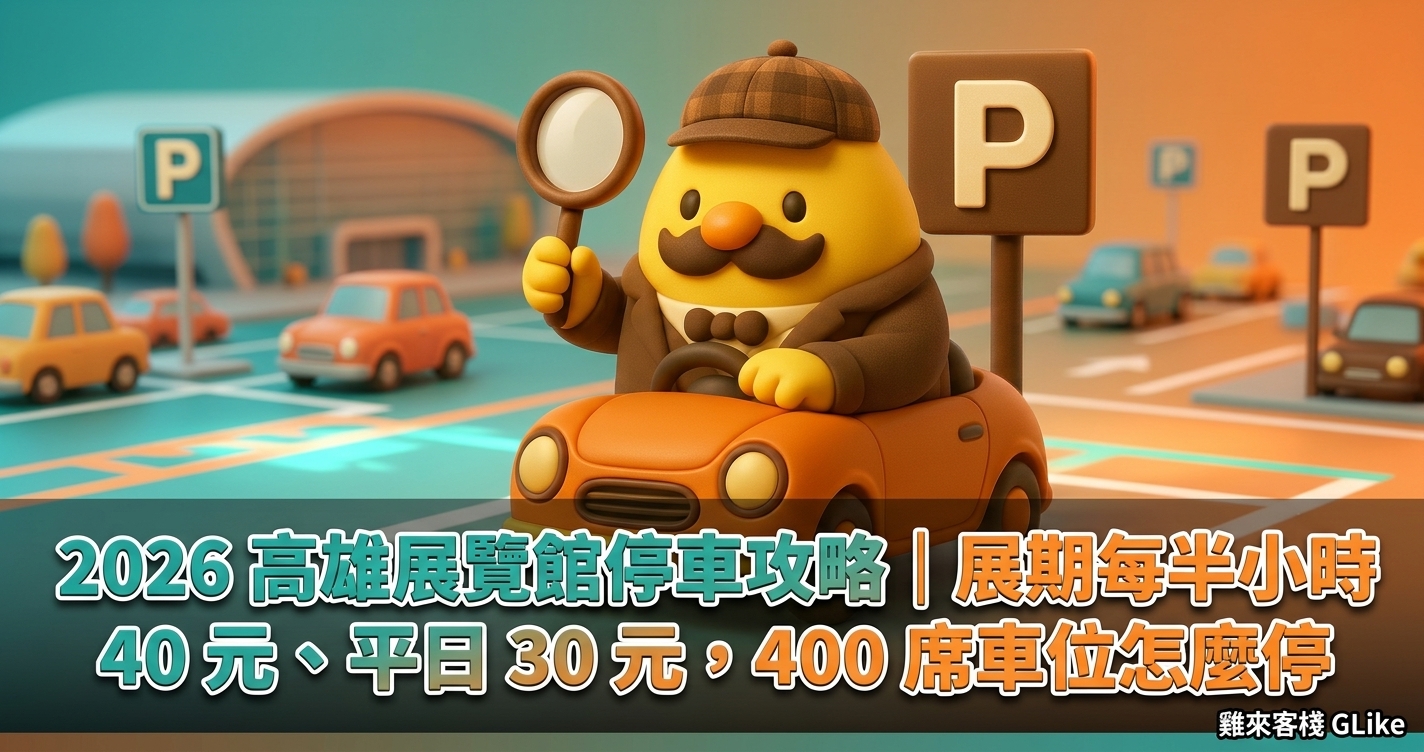 2026 高雄展覽館停車攻略｜展期每半小時 40 元、平日 30 元，400 席車位怎麼停