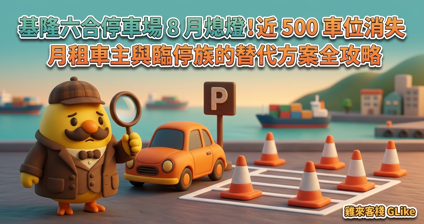 基隆六合停車場 8 月熄燈！近 500 車位消失，月租車主與臨停族的替代方案全攻略