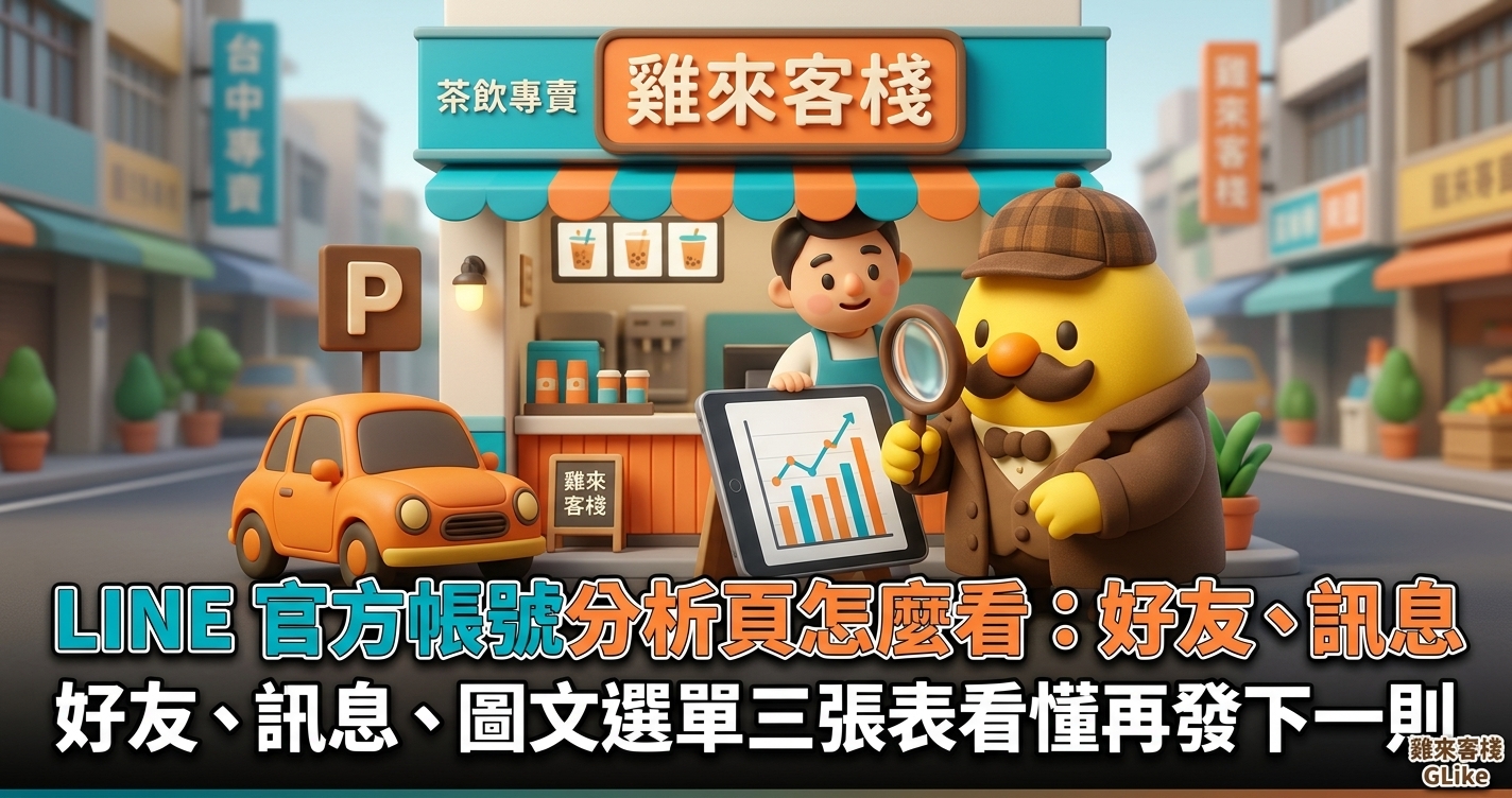 LINE 官方帳號分析頁怎麼看：好友、訊息、圖文選單三張表看懂再發下一則