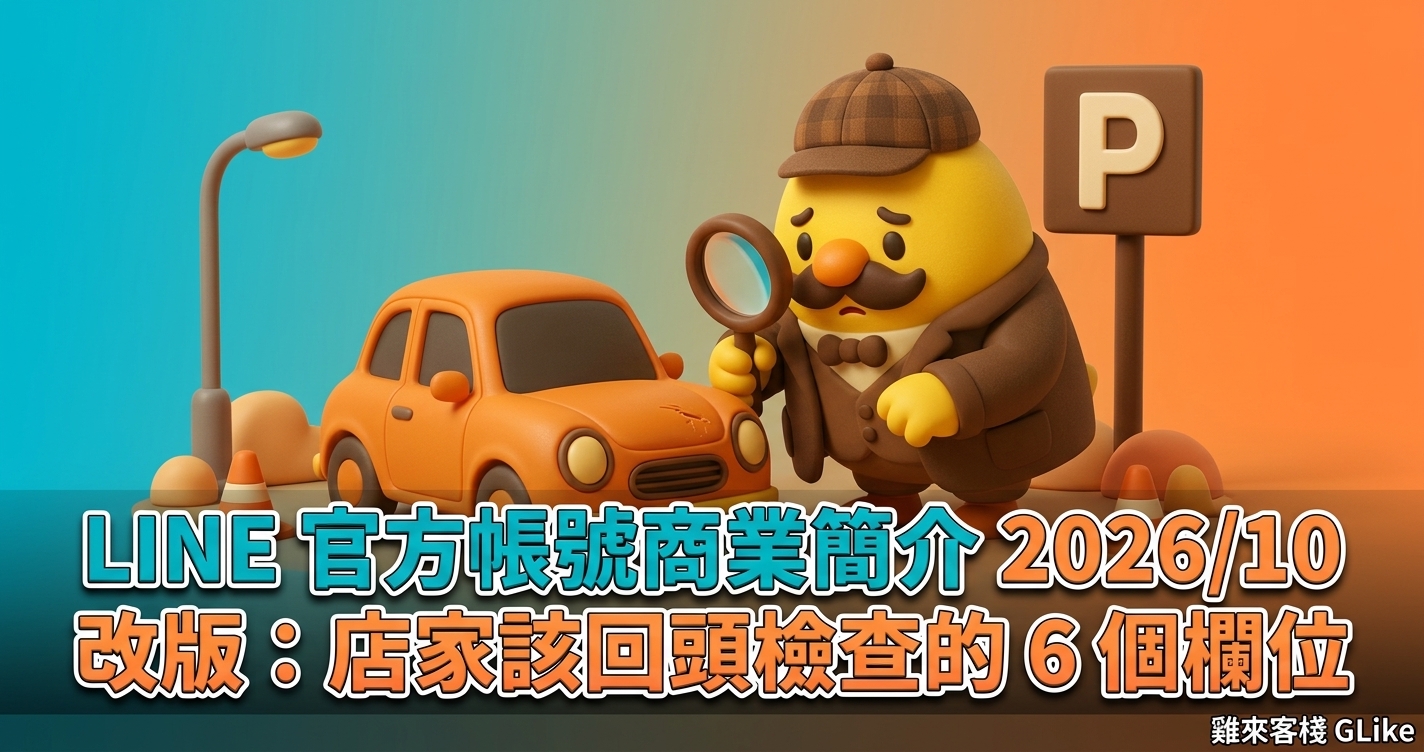 LINE 官方帳號商業簡介 2026/10 改版：店家該回頭檢查的 6 個欄位