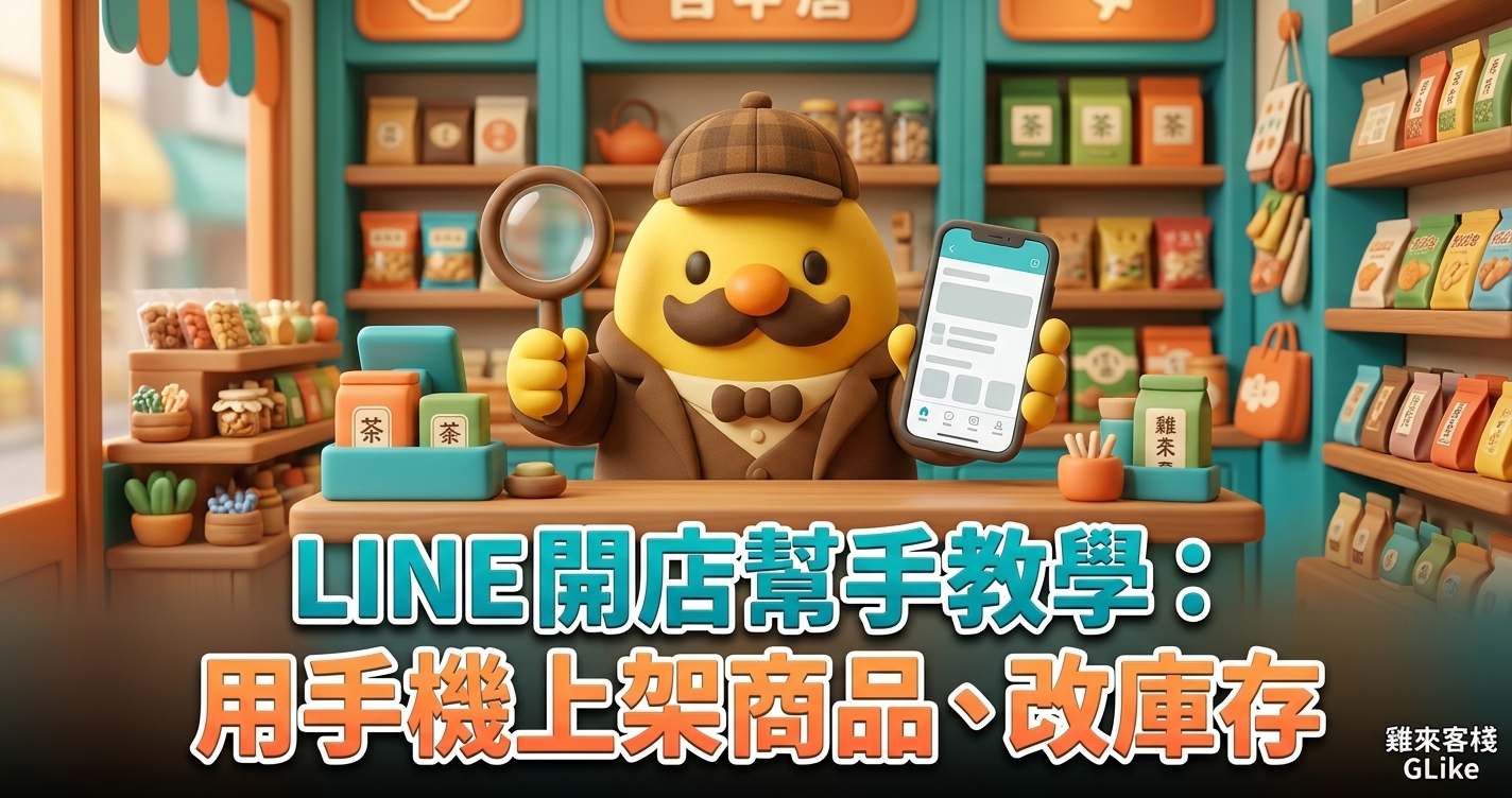 LINE 開店幫手教學 2026：用手機上架商品、改庫存，小店不用另外架電商
