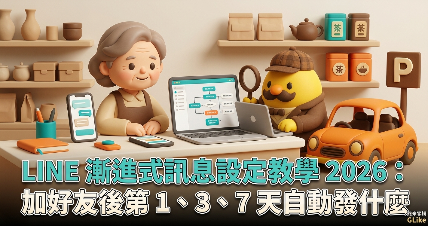 LINE 漸進式訊息設定教學 2026：加好友後第 1、3、7 天自動發什麼