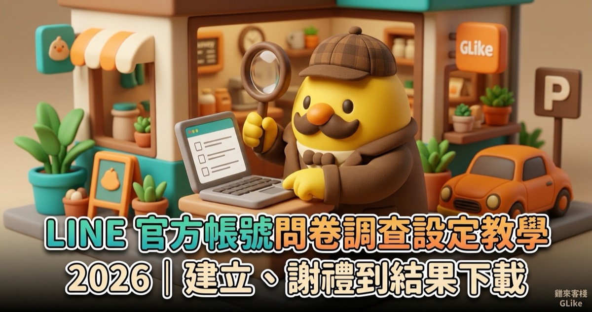 LINE 官方帳號問卷調查設定教學 2026｜建立、謝禮到結果下載