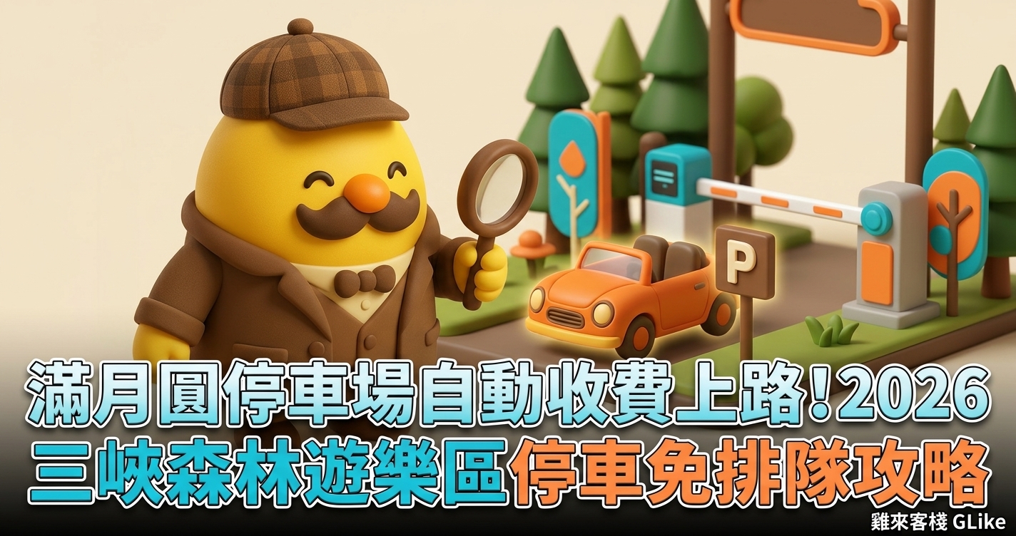 滿月圓停車場自動收費上路！2026 三峽森林遊樂區停車免排隊攻略