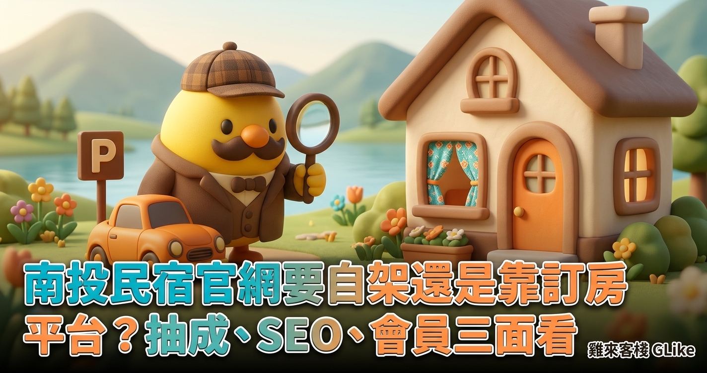 南投民宿官網要自架還是靠訂房平台？抽成、SEO、會員三面看
