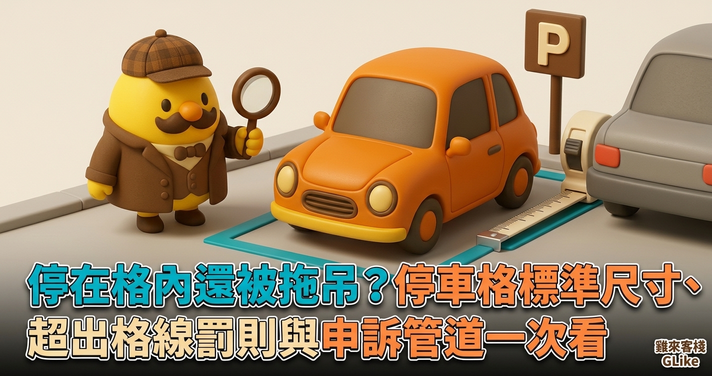 停在格內還被拖吊？2026 停車格標準尺寸、超出格線罰則與申訴管道一次看
