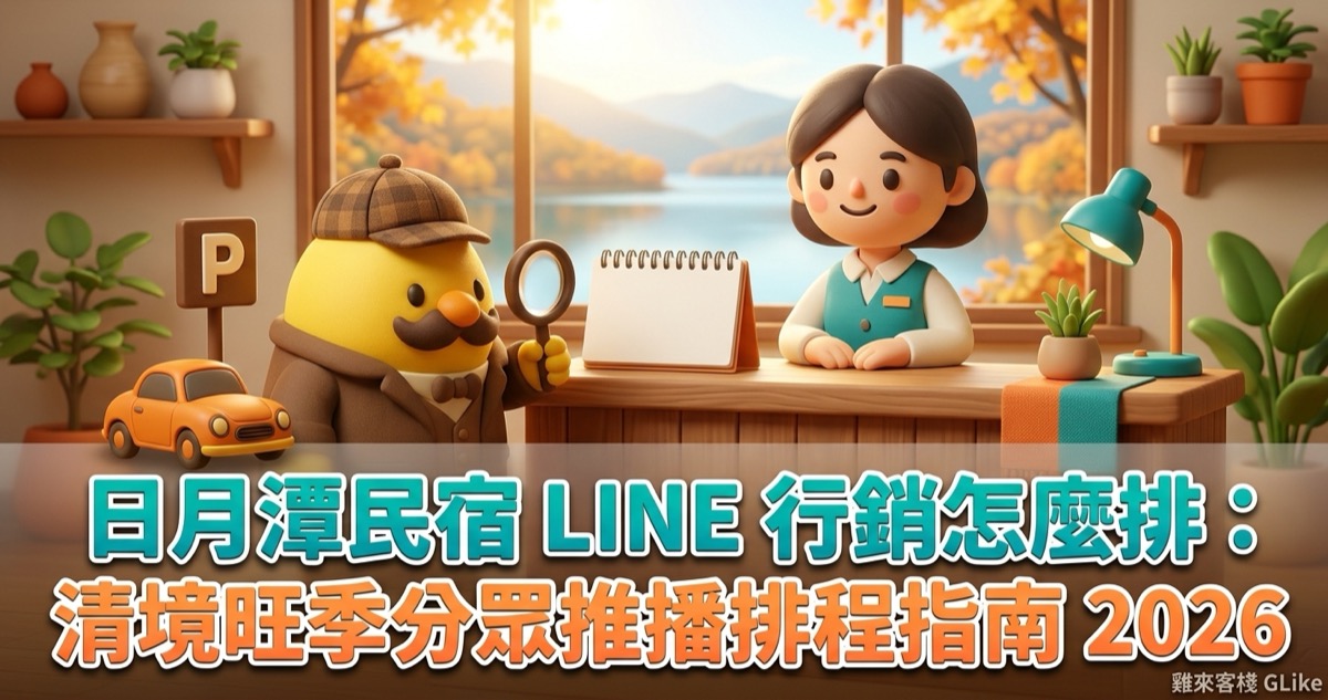 日月潭民宿 LINE 行銷怎麼排：清境旺季分眾推播排程指南 2026