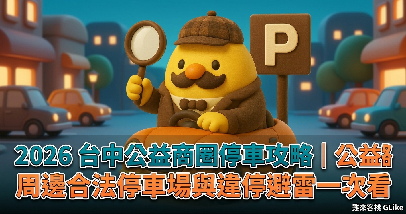 2026 台中公益商圈停車攻略｜公益路周邊合法停車場與違停避雷一次看