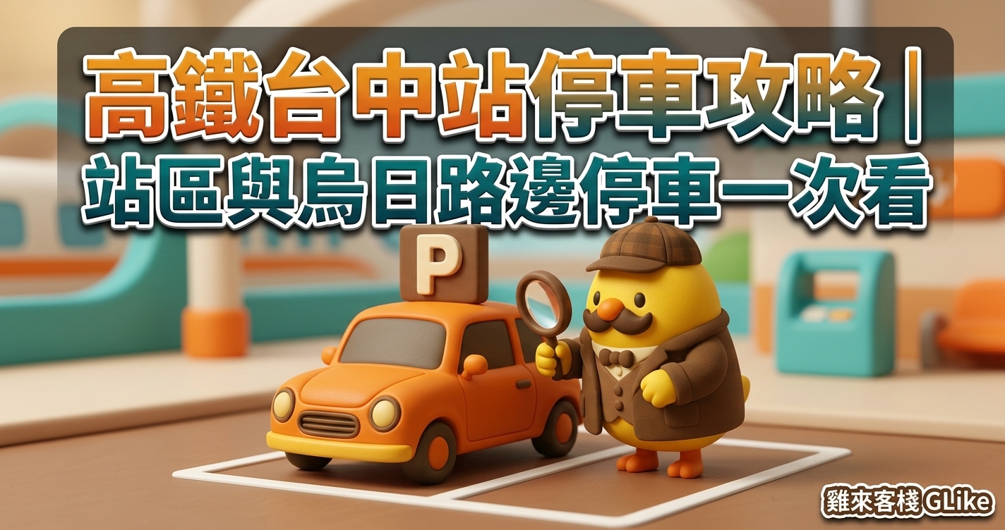 高鐵台中站停車攻略 2026｜站區 P1／P2 費率、烏日路邊 20 元一次看