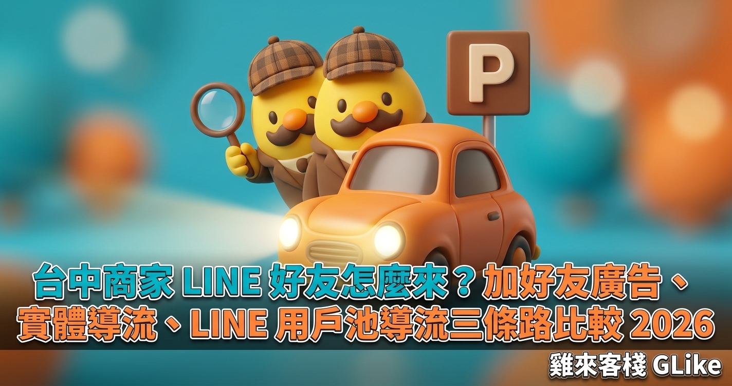 台中商家 LINE 好友怎麼來？加好友廣告、實體導流、LINE 用戶池導流三條路比較 2026