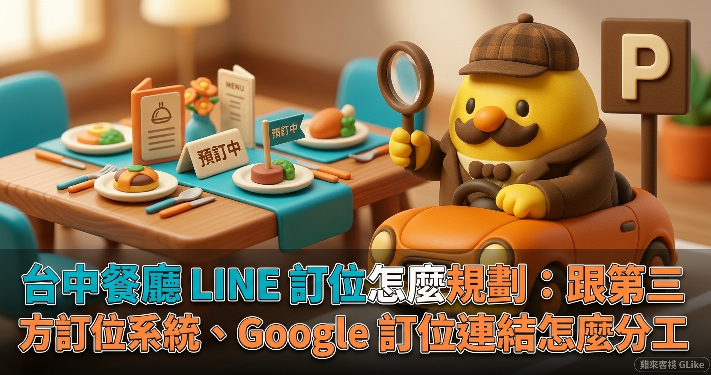 台中餐廳 LINE 訂位怎麼規劃：跟第三方訂位系統、Google 訂位連結怎麼分工
