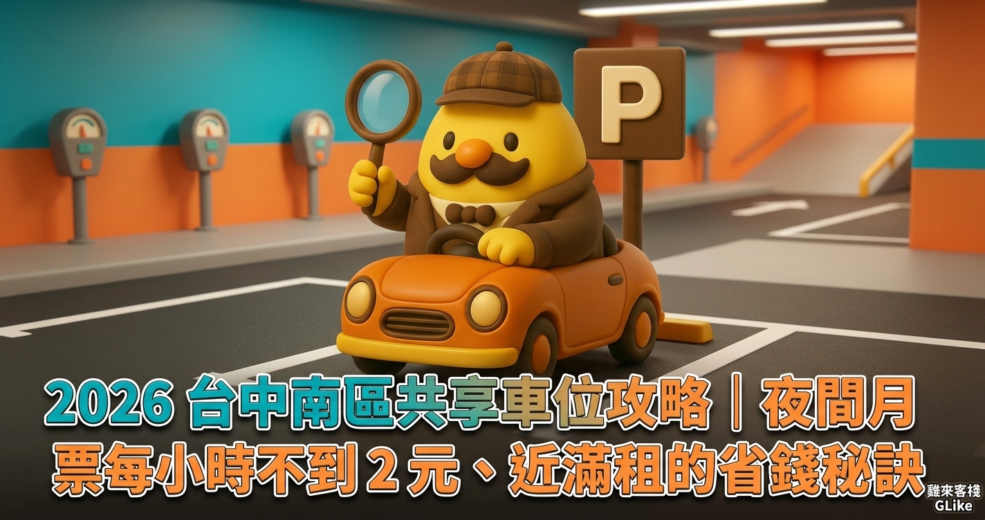2026 台中南區共享車位攻略｜夜間月票每小時不到 2 元、近滿租的省錢秘訣