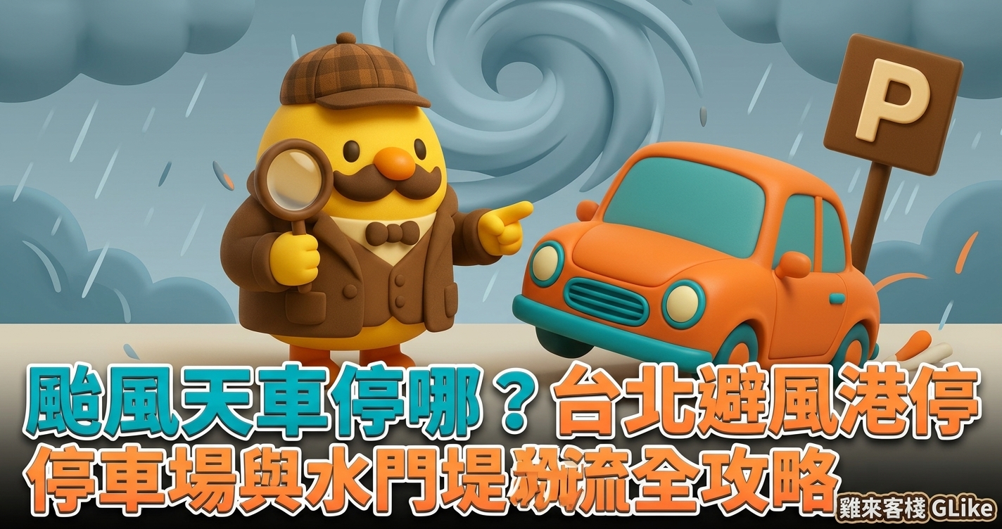 颱風天車停哪？台北避風港停車場與水門堤外疏散全攻略（2026 巴威即時更新）