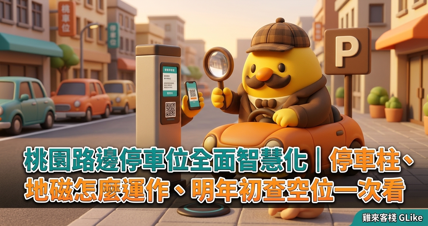 桃園 2.2 萬格路邊停車位提前智慧化｜停車柱、地磁怎麼運作、明年初查空位一次看 2026