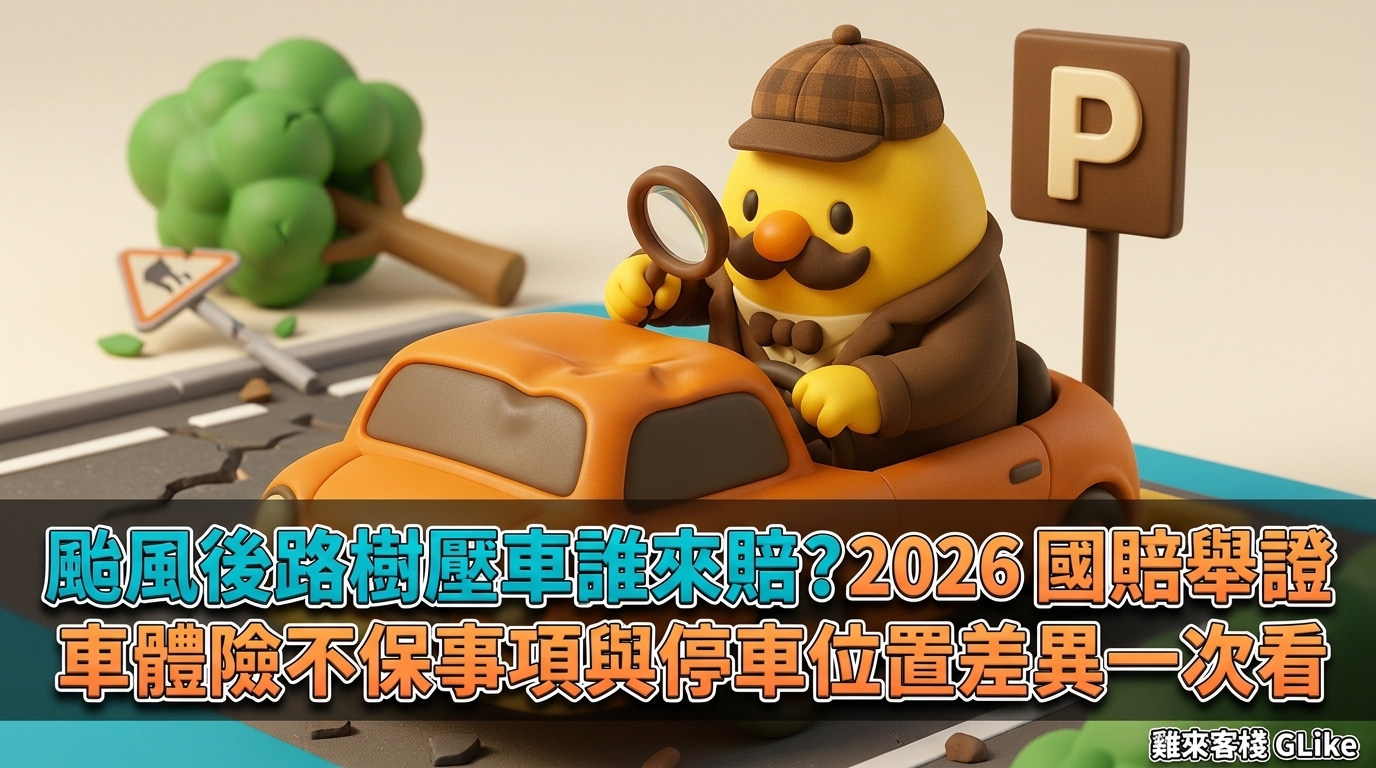 颱風後路樹壓車誰來賠？2026 國賠舉證、車體險不保事項與停車位置差異一次看