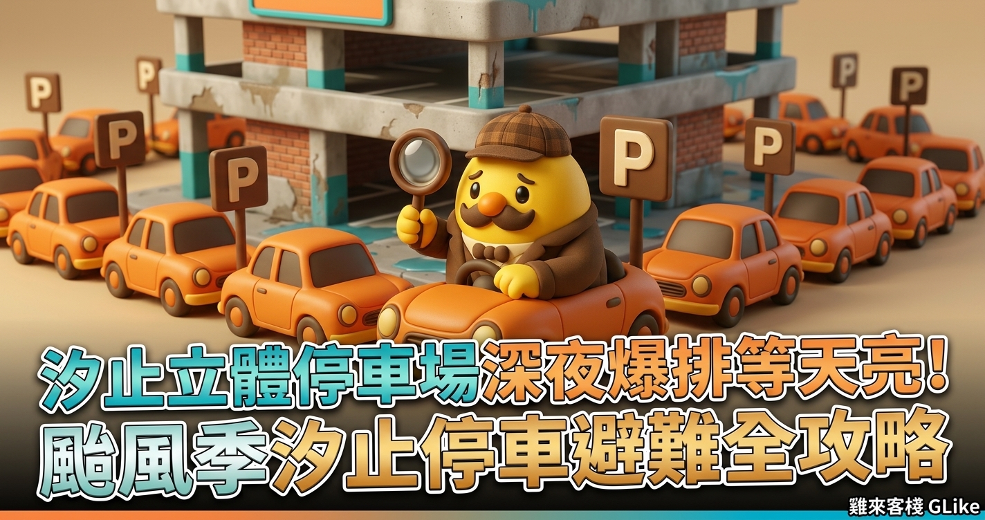 汐止立體停車場深夜「爆排等天亮」！颱風季汐止停車避難全攻略