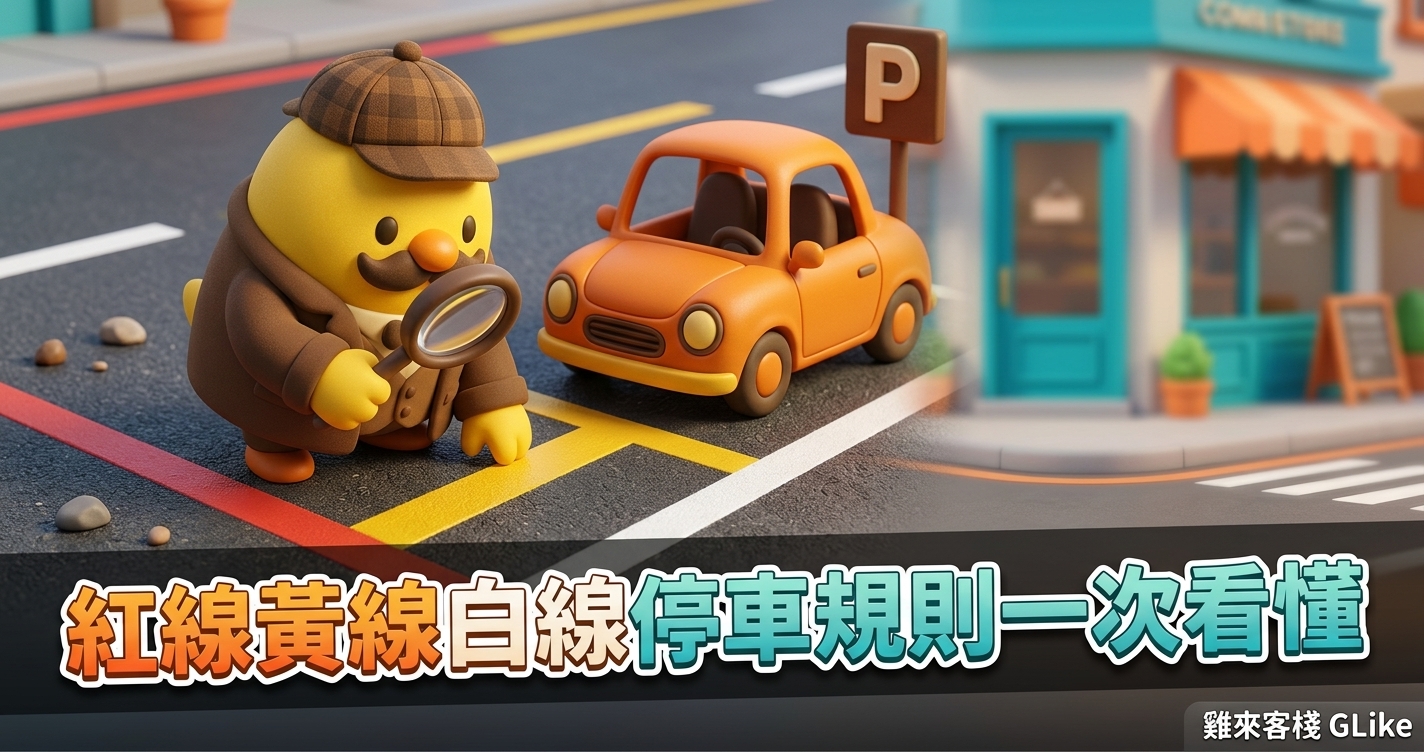 紅線、黃線、白線停車規則一次看懂｜避免罰單完整圖解教學