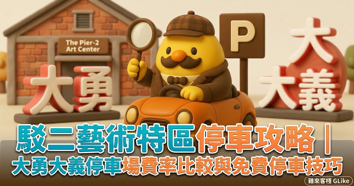 駁二藝術特區停車攻略｜大勇大義停車場費率比較與免費停車技巧