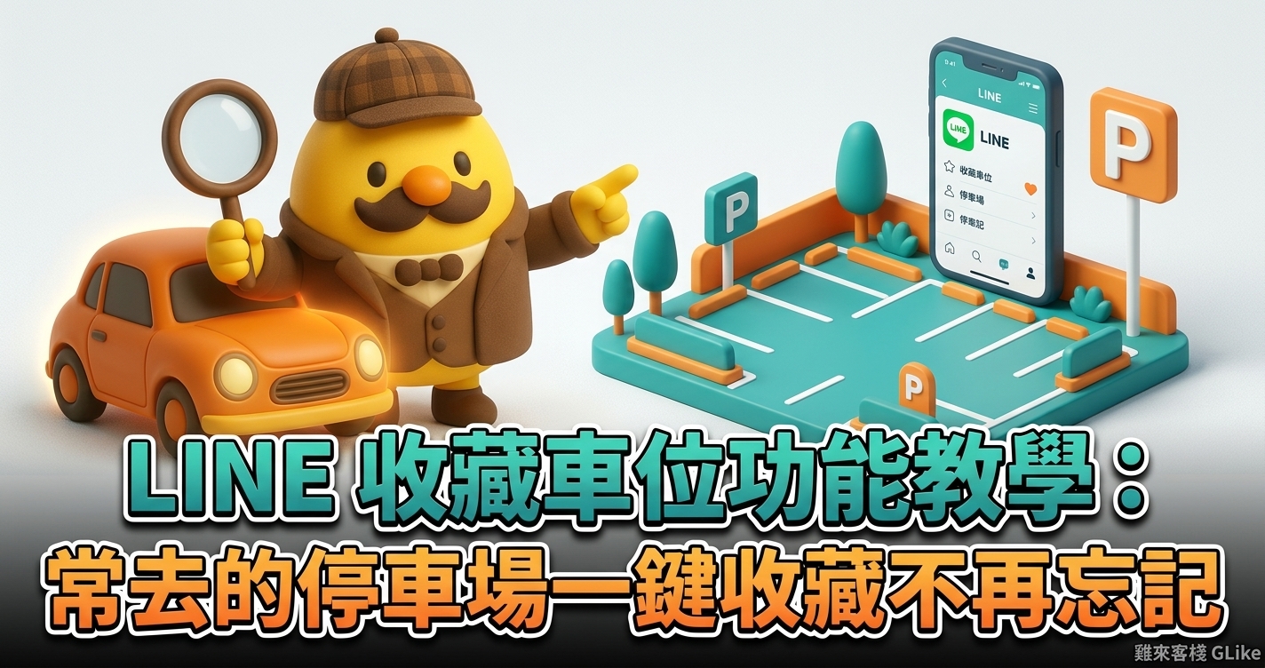 LINE 收藏車位功能教學：常去的停車場一鍵收藏不再忘記
