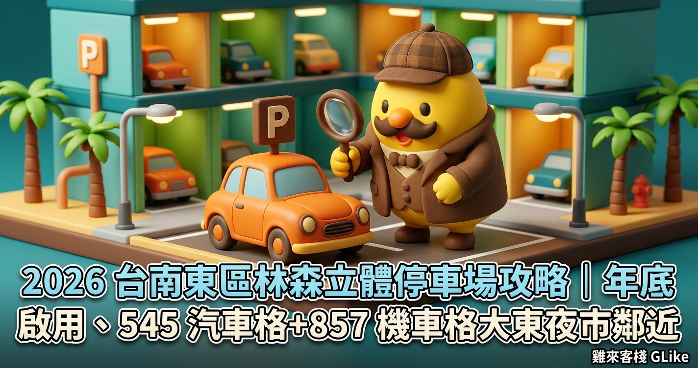 2026 台南東區林森立體停車場攻略｜年底啟用、545 汽車格+857 機車格大東夜市鄰近