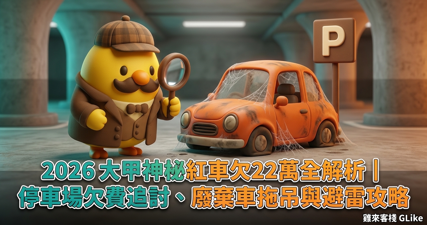 2026 大甲神祕紅車欠22萬全解析｜停車場欠費追討、廢棄車拖吊與避雷攻略